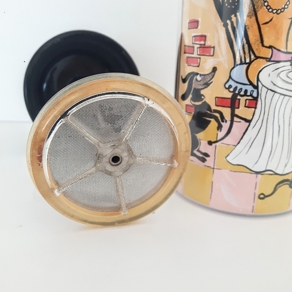 VINTAGE Starbucks Bodum French Press Personal Traveller Tumbler "Jazz Scene" - Picture 5 of 9